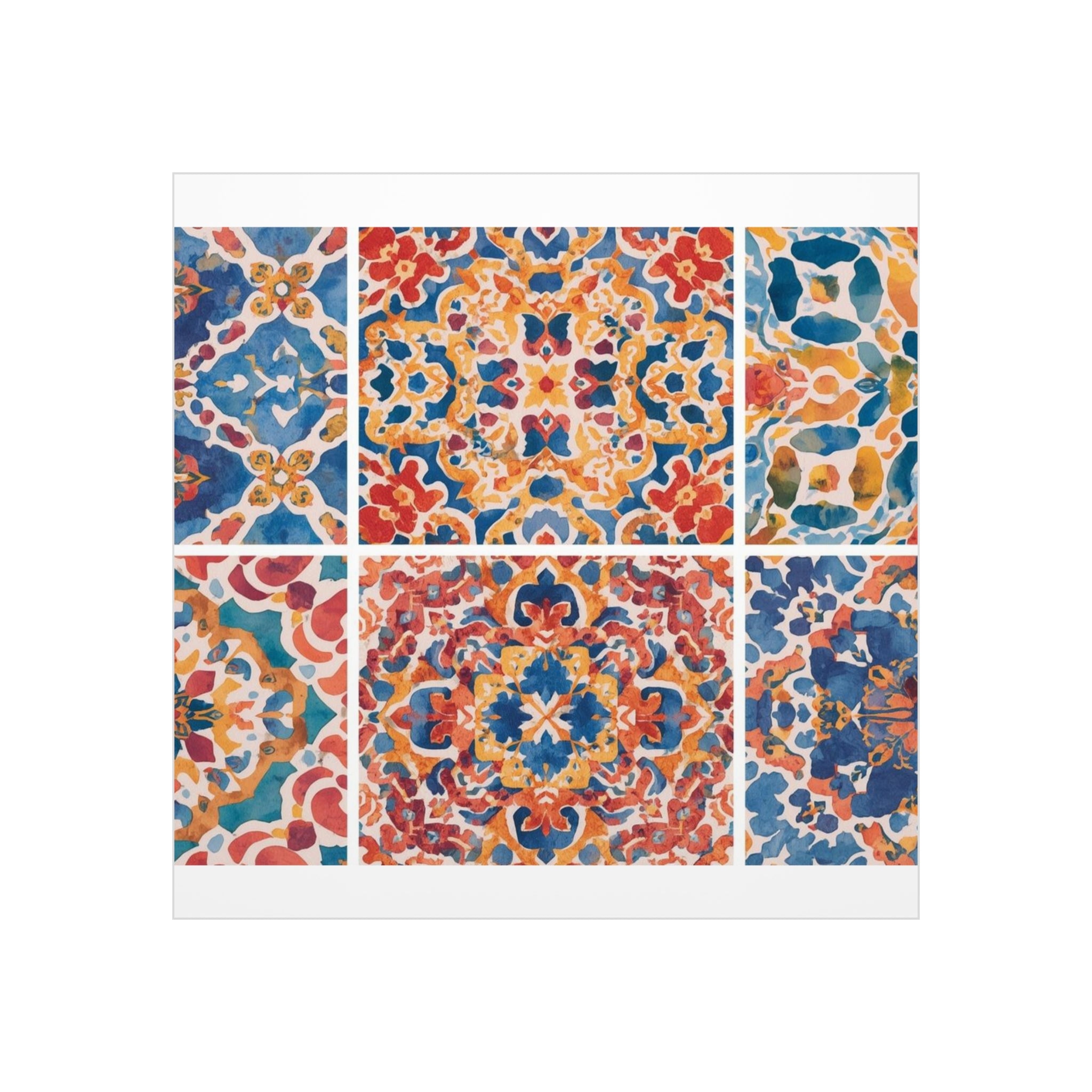 Colorful Foam Board Wall Art Tile Pattern Inspired Gift - Rosetta Creative Boutique